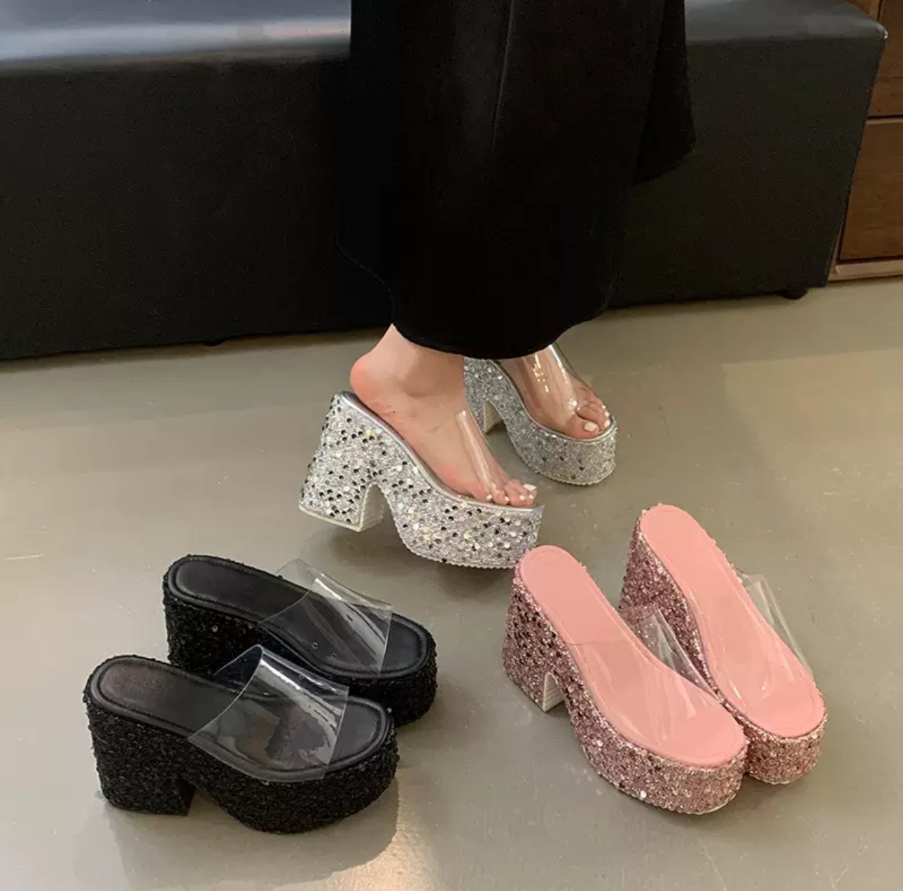 Shimmer heels